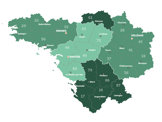 Carte des magasins U